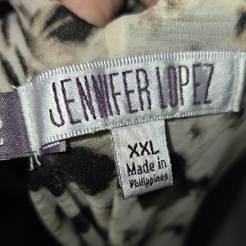 NWOT Jennifer Lopez Asymmetrical Leopard Print Dress - Black and White - Picture 5 of 7